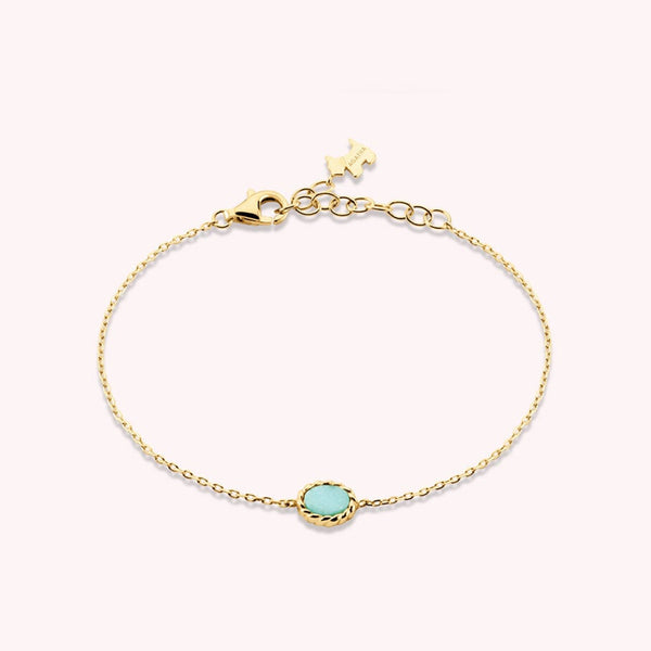 Bracelet souple ATMA - Amazonite et jaune AGATHA