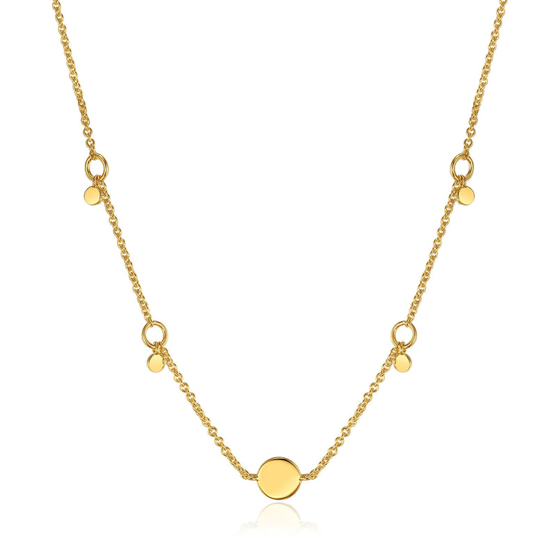Collier Geometry Drop Discs plaqué or ANIA HAIE