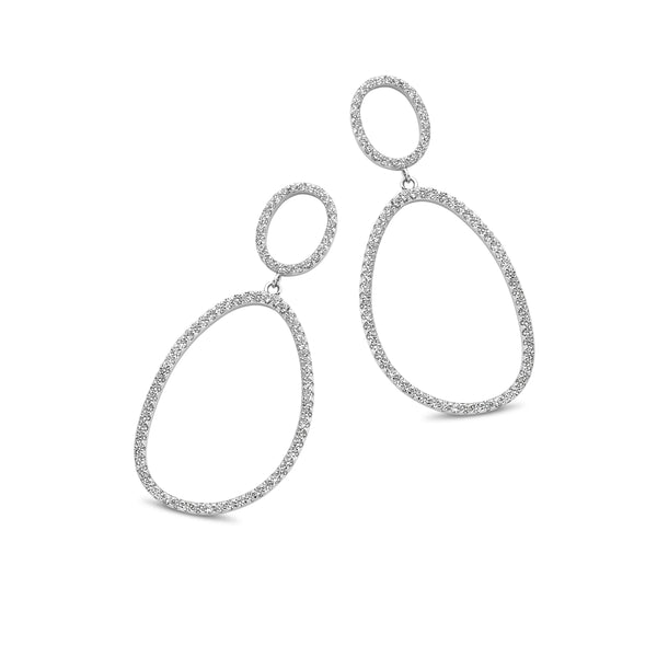 Boucles d'oreilles argent et oxydes