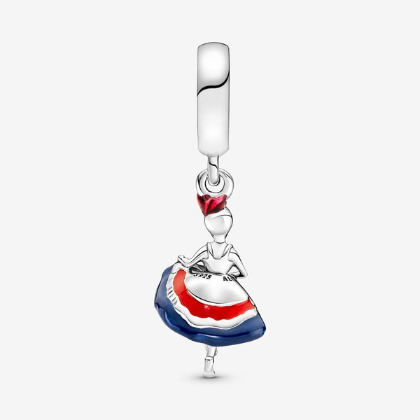 Charm pendant danseuse de french cancan argent, PANDORA