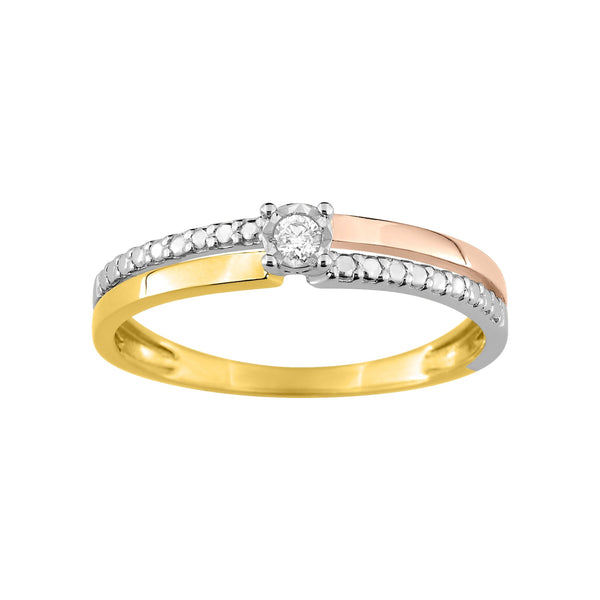 SOLITAIRE ACCOMPAGNE DIAMANT 0.04 CTS 3 ORS
