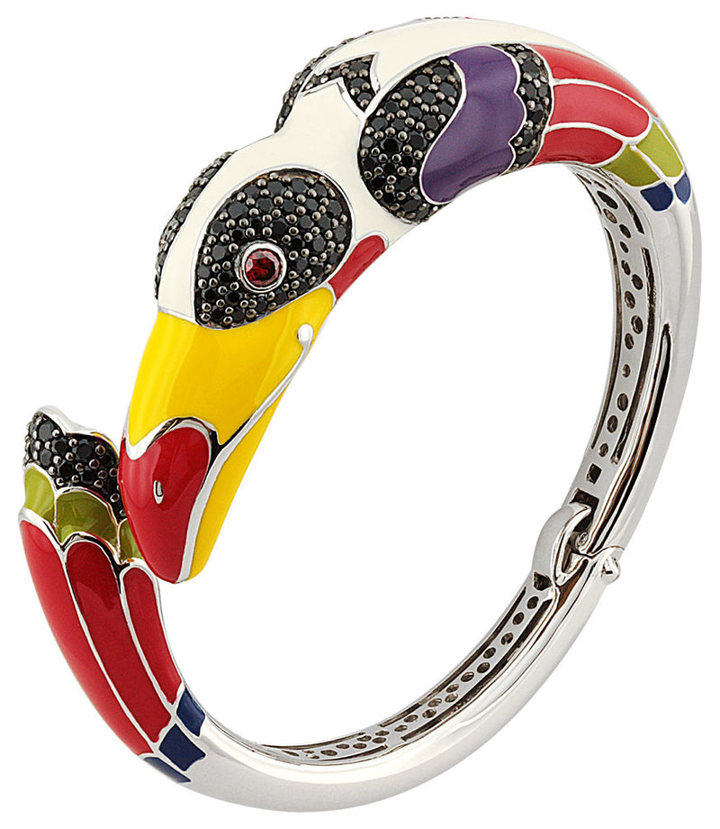 Bracelet argent jonc argent Toucan UNA STORIA