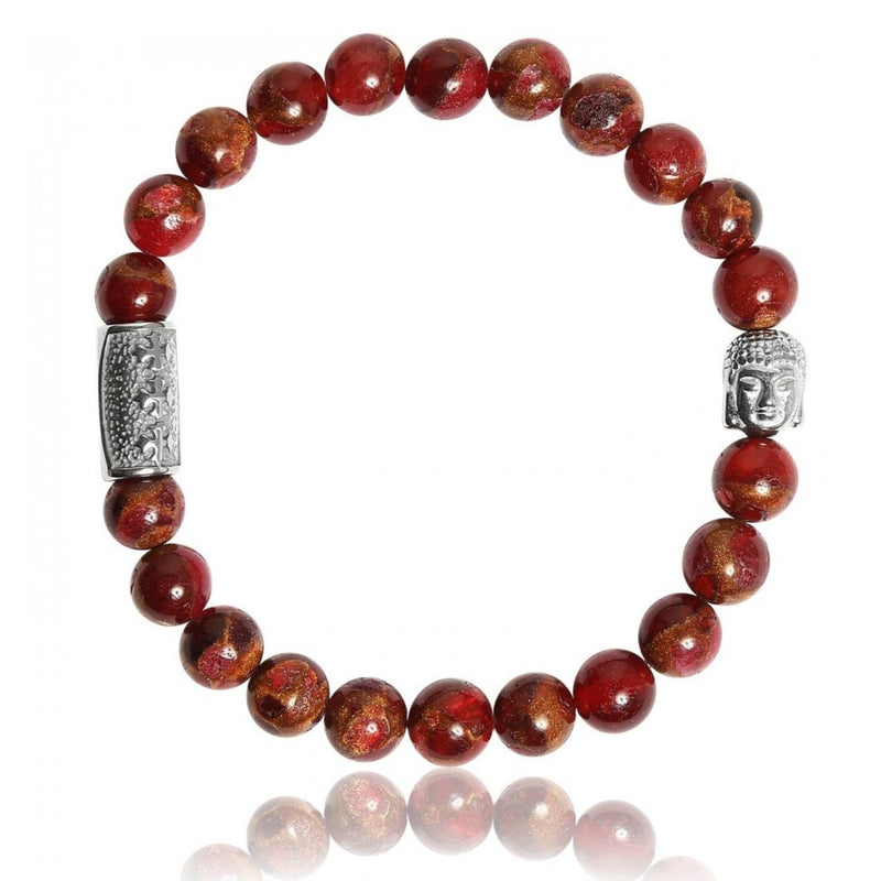 Bracelet Jaspe Rouge et Bouddha LAUREN STEVEN