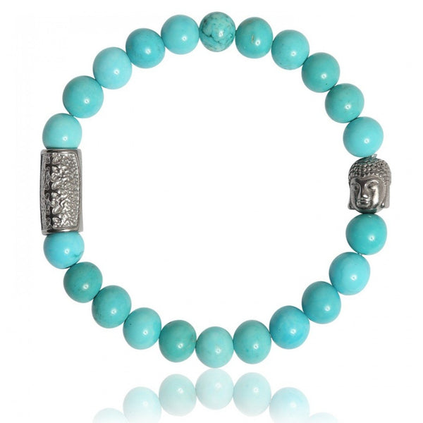 Bracelet Turquoise Bleue et Bouddha LAUREN STEVEN